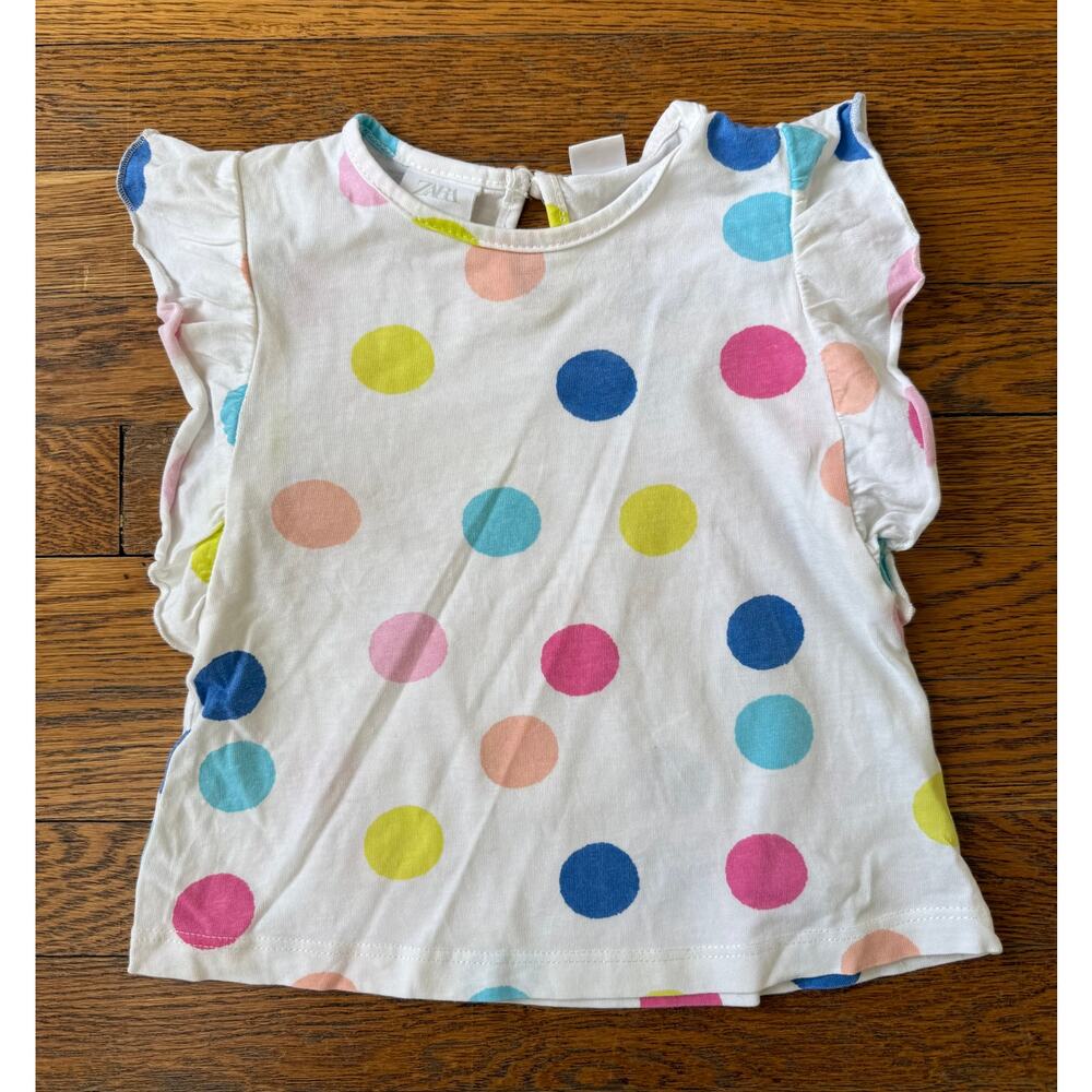 Zara Girls' Polka Dot Top Size 12-18 Months